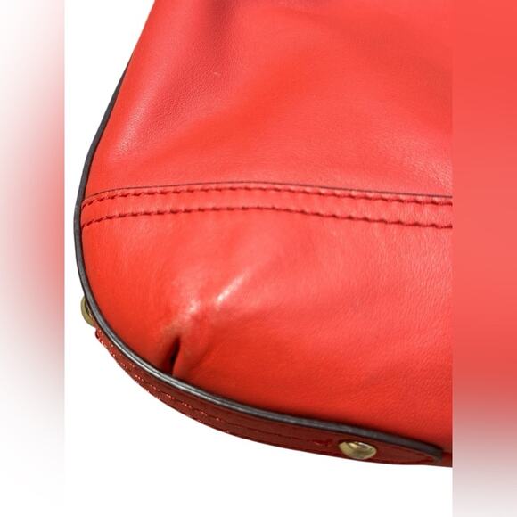 Coach Park Orange Leather Shoulder Bag - Picture 10 of 13